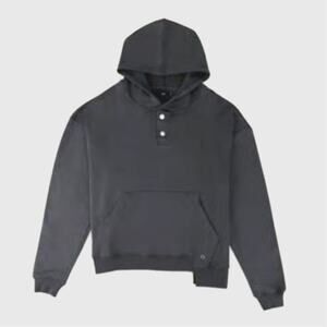 GODI Hoodie Sz M, Vintage Black, Unisex, Asymmetrical, Detroit Streetwear Unique